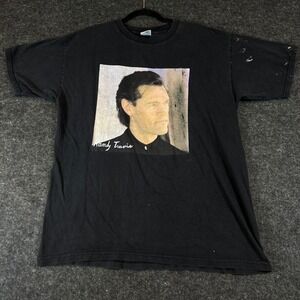 VINTAGE 90s Randy Travis T Shirt Mens XL Black You and You Alone US Tour Unique